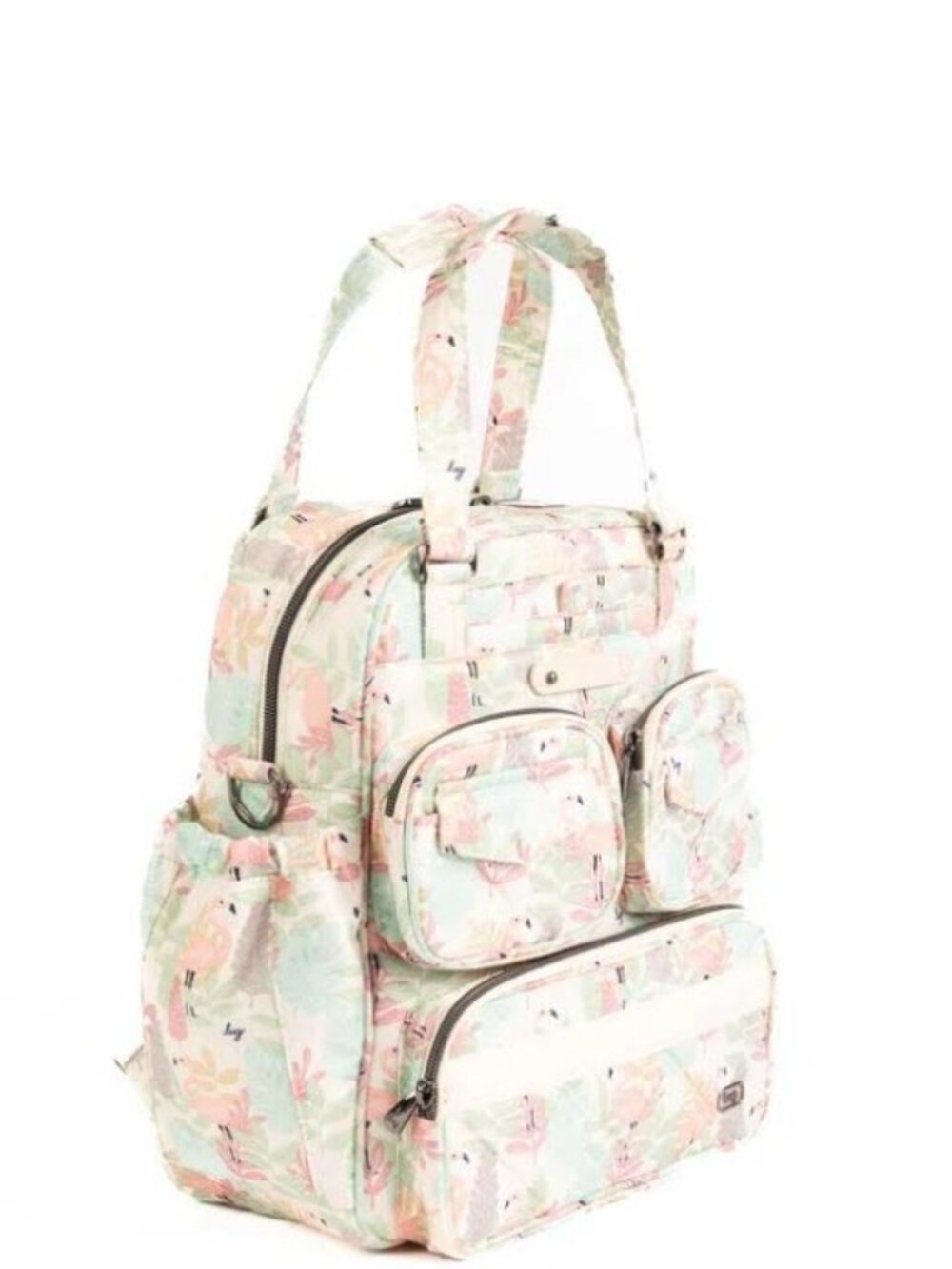 Lug Legacy Collection Mini Puddle Jumper Convertible Tote Bag Flamingo Foliage - Picture 2 of 12